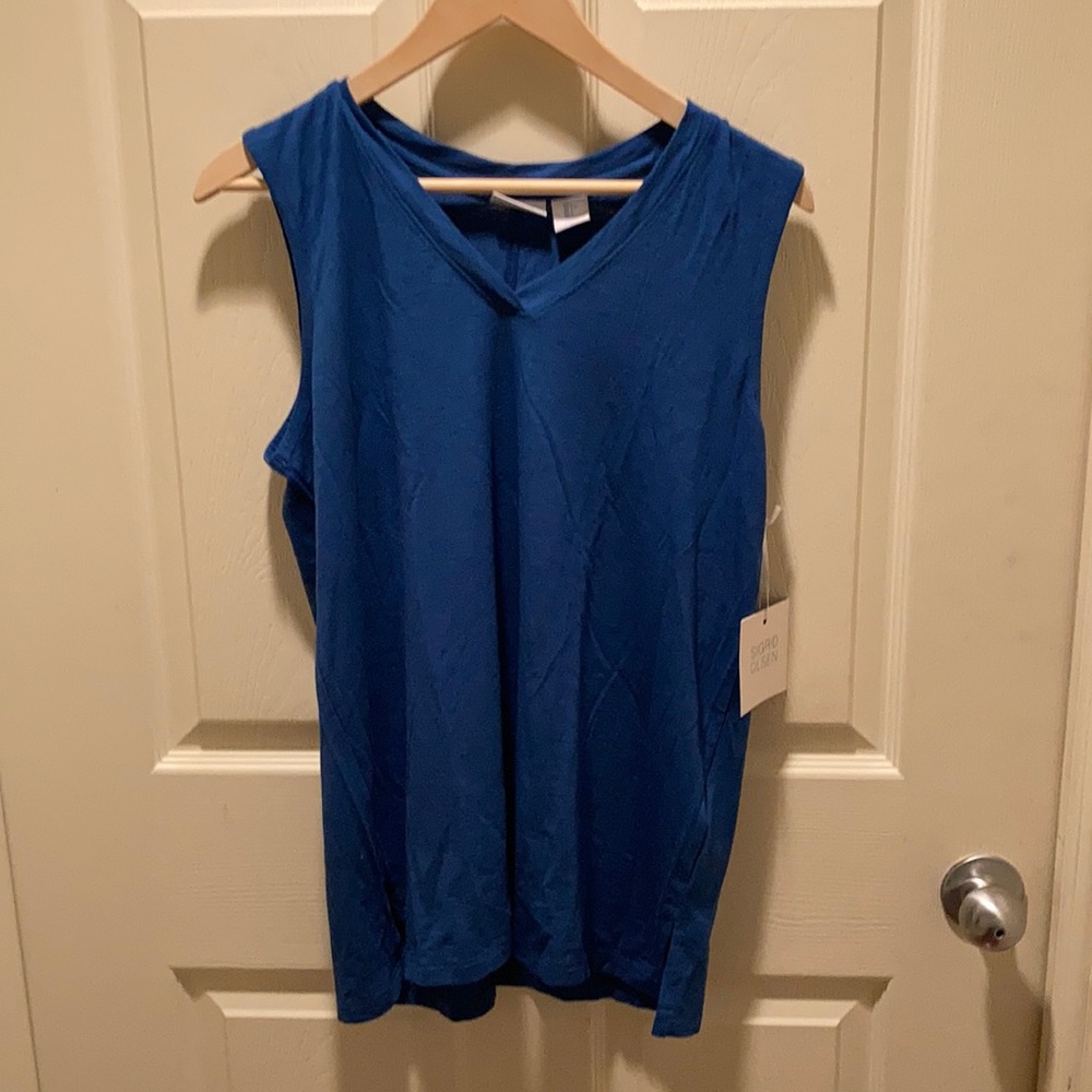 Sigrid Olsen Tee Shirt Blue L. NWT